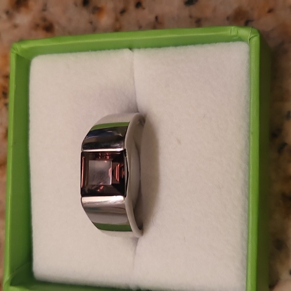 Natural Smoky Quartz Gemstone S925 Sterling silver Ring For Men's - Picture 2 of 6